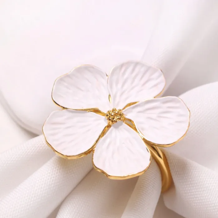 Rings ClaudiaG Home 5 Leaf Flower Napkin Ring Set of 6