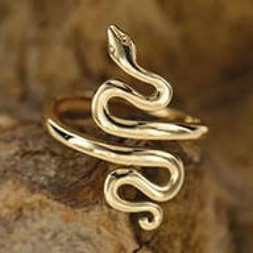Rings Snake Bronze Adj Ring J023 Bliss Crystals