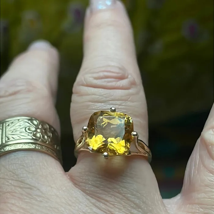 Rings Vintage Paris Jewelry Citrine Ring 10k Gold Vintage