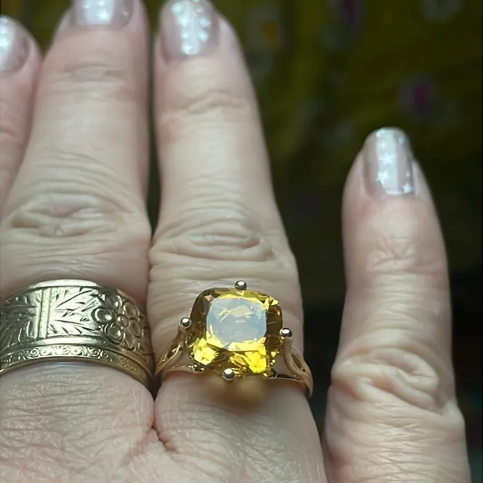 Rings Vintage Paris Jewelry Citrine Ring 10k Gold Vintage Rings Vintage Paris Jewelry Citrine Ring 10k Gold Vintage