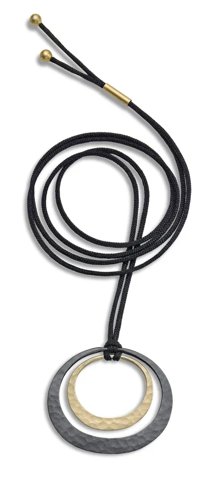Two Tone Lunar Eclipse Hoop Pendant Toby Pomeroy Earrings