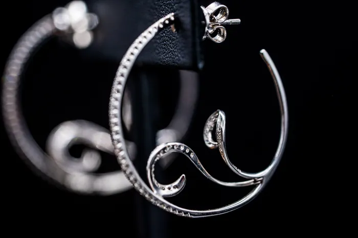 Wilkerson Earrings 18k White Gold Diamond Hoop Earrings