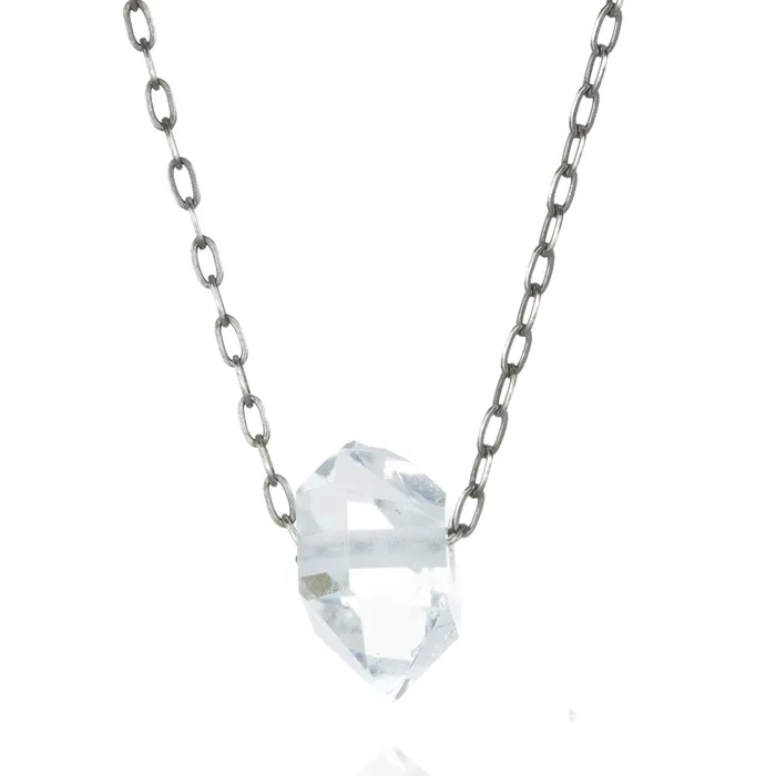 17mm Herkimer Diamond Quartz Crystal Necklace Joseph Brooks Necklaces