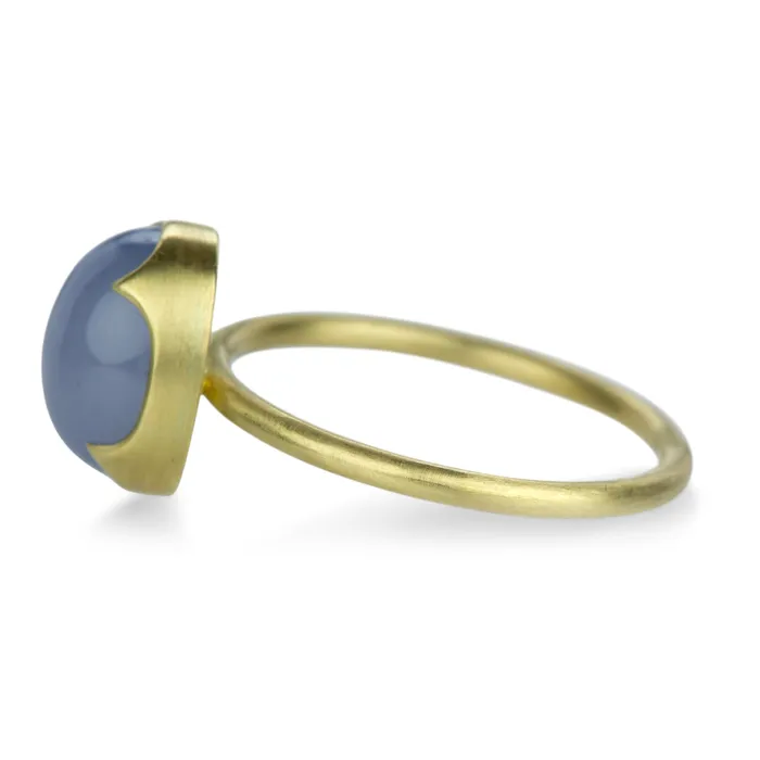 18k Oval Blue Chalcedony Ring Gabriella Kiss Rings 18k Oval Blue Chalcedony Ring Gabriella Kiss Rings