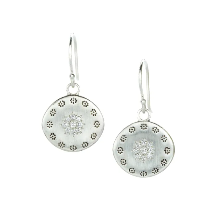 Adel Chefridi Large Diamond Cluster Earrings Earrings