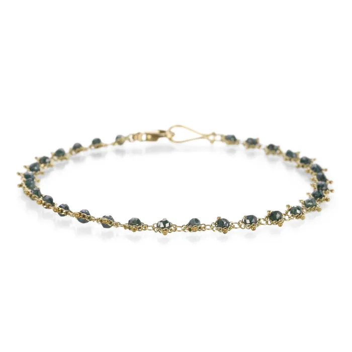 Amali Blue Diamond Woven Bracelet Bracelets