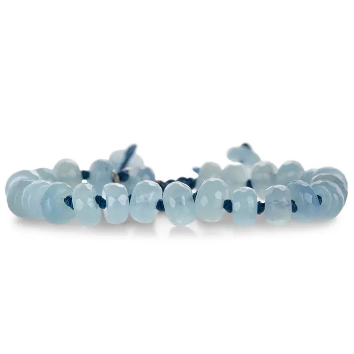 Blue Aquamarine Faceted 8mm Bracelet Joseph Brooks Bracelets