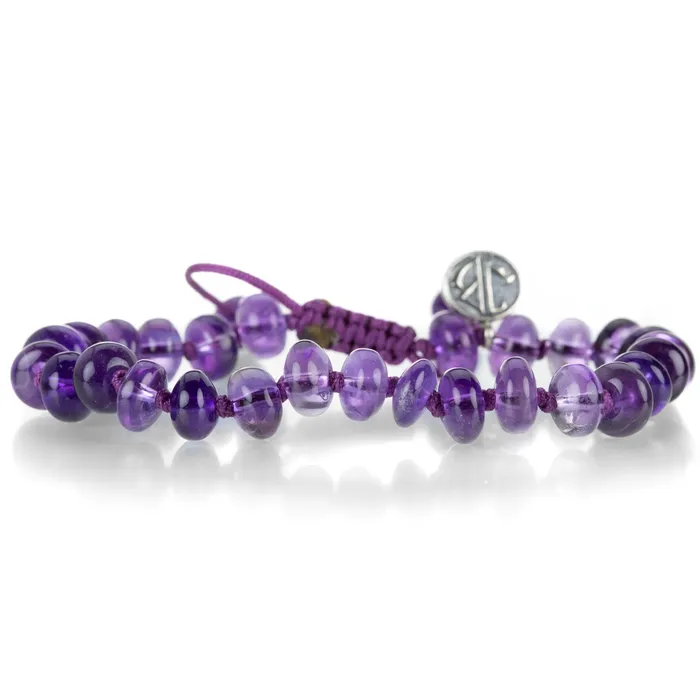 Bracelets 8mm Smooth Light Amethyst Beaded Bracelet Joseph Brooks