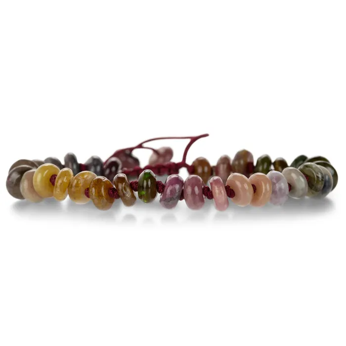 Bracelets 8mm Smooth Multicolored Tourmaline Bracelet Joseph Brooks