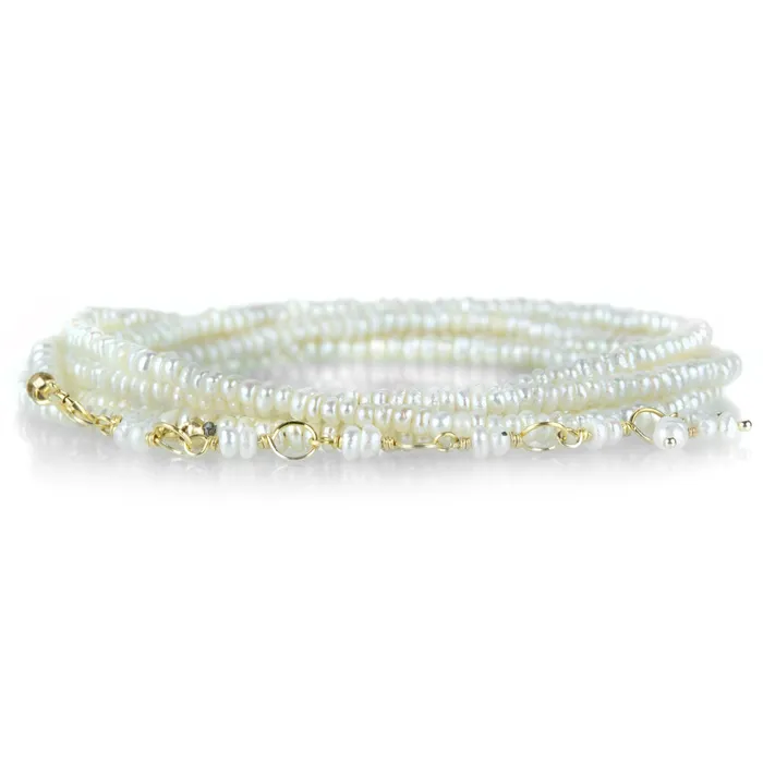 Bracelets Anne Sportun 34 Pearl Wrap Bracelet