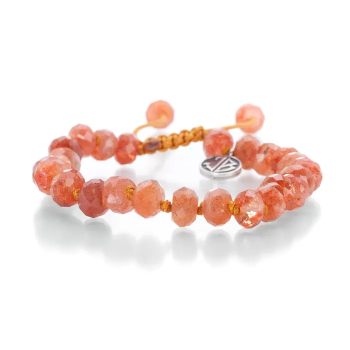 Bracelets Joseph Brooks 8mm Faceted Sunstone Bead Bracelet