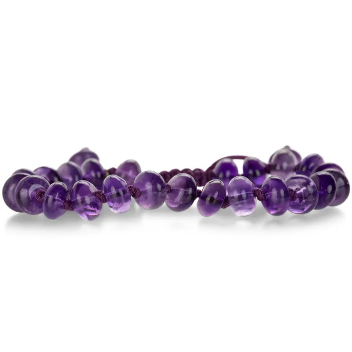 Bracelets Joseph Brooks Beaded Bracelet with 8mm Smooth Amethyst