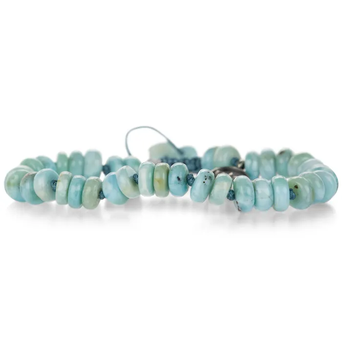 Bracelets Joseph Brooks Smooth 7mm Larimar Beaded Bracelet