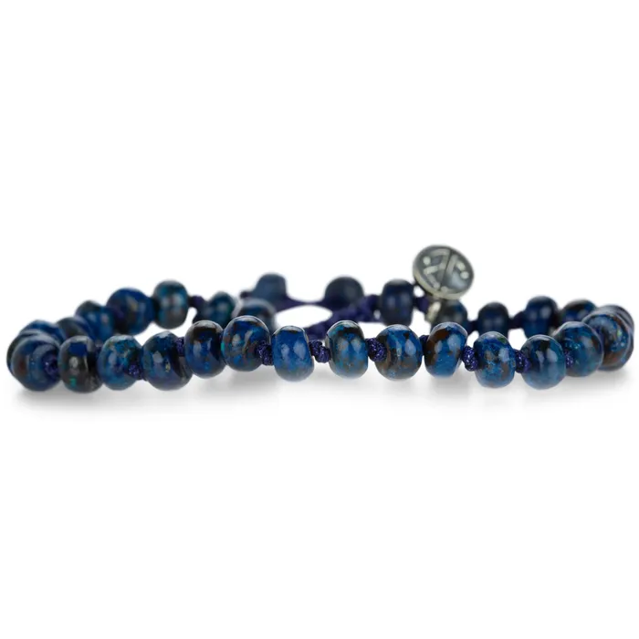 Bracelets Smooth 6mm Azurite Bracelet Joseph Brooks