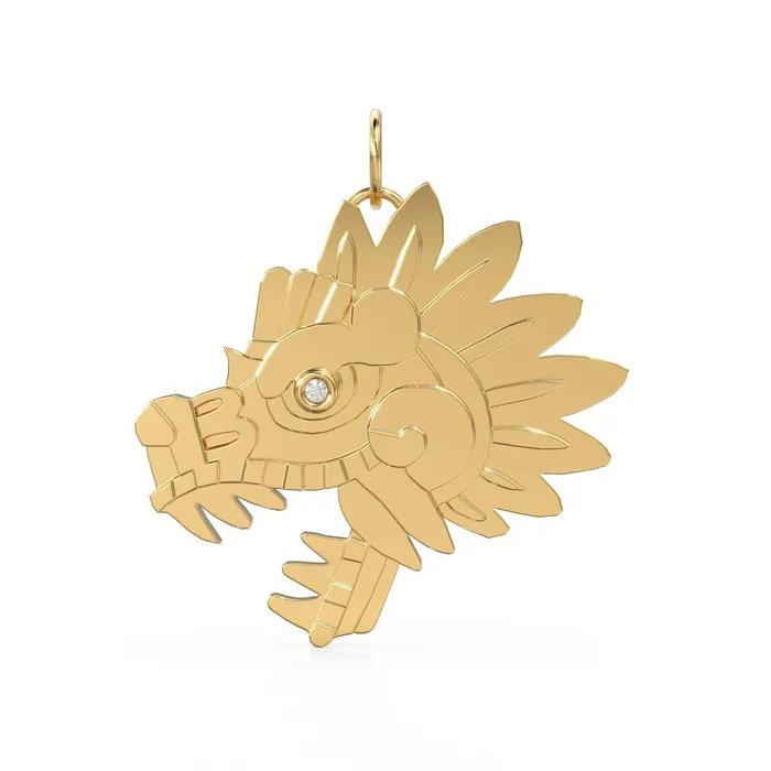 Charm Necklaces Jalvi Co Quetzalcoatl Mayan 14k Gold Charm 18k Solid Gold Aztec Pendant Round Cut Diamond Charm Handmade Solid Gold Charm Mexican Jewelry Charm Necklaces Jalvi Co Quetzalcoatl Mayan 14k Gold Charm 18k Solid Gold Aztec Pendant Round Cut Diamond Charm Handmade Solid Gold Charm Mexican Jewelry
