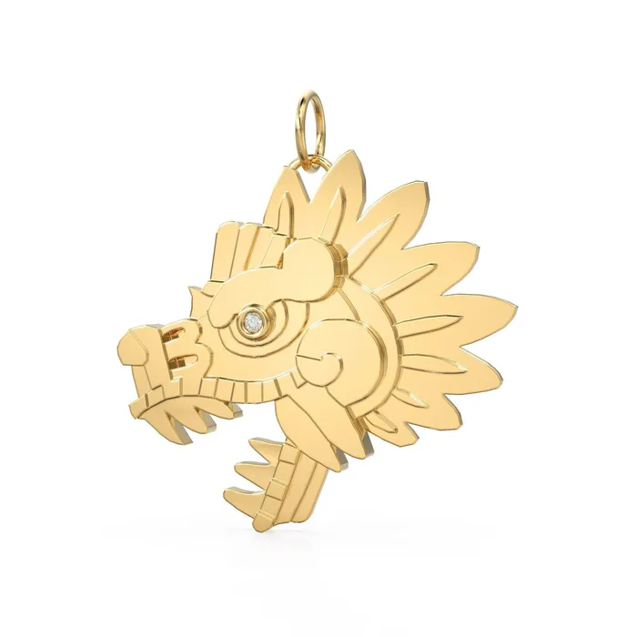 Charm Necklaces Jalvi Co Quetzalcoatl Mayan 14k Gold Charm 18k Solid Gold Aztec Pendant Round Cut Diamond Charm Handmade Solid Gold Charm Mexican Jewelry Charm Necklaces Jalvi Co Quetzalcoatl Mayan 14k Gold Charm 18k Solid Gold Aztec Pendant Round Cut Diamond Charm Handmade Solid Gold Charm Mexican Jewelry