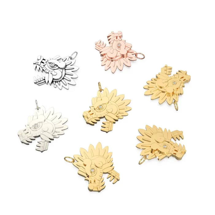 Charm Necklaces Jalvi Co Quetzalcoatl Mayan 14k Gold Charm 18k Solid Gold Aztec Pendant Round Cut Diamond Charm Handmade Solid Gold Charm Mexican Jewelry Charm Necklaces Jalvi Co Quetzalcoatl Mayan 14k Gold Charm 18k Solid Gold Aztec Pendant Round Cut Diamond Charm Handmade Solid Gold Charm Mexican Jewelry