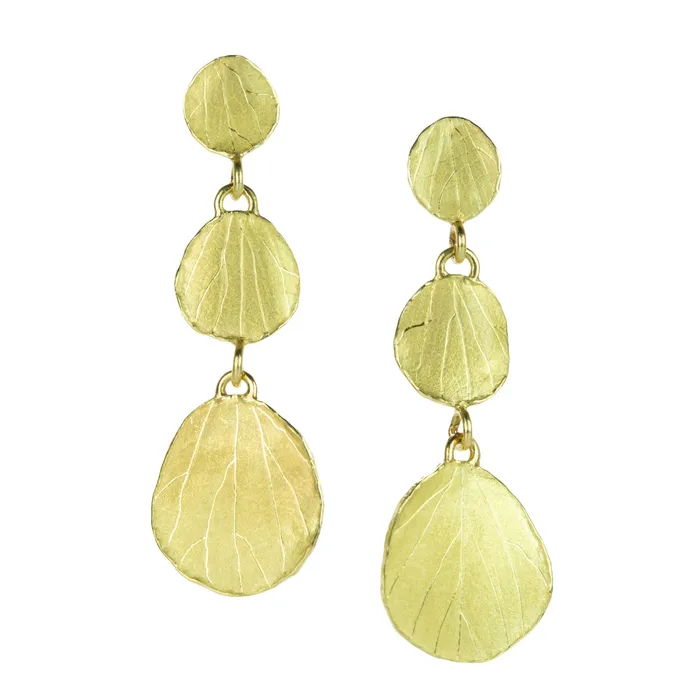 Earrings Barbara Heinrich 18k Small Triple Petal Earrings