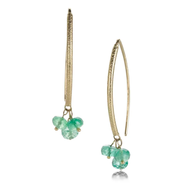 Earrings Barbara Heinrich Emerald Navette Earrings