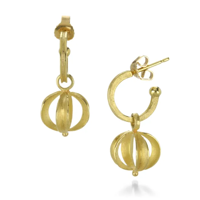 Earrings Barbara Heinrich Leaf Ball Earrings