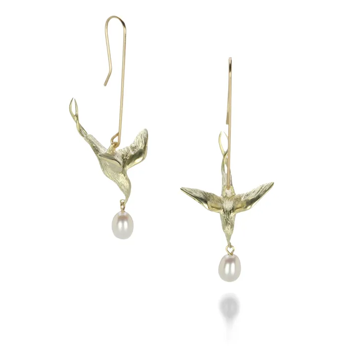Earrings Gabriella Kiss 18k Flying Bird Earrings