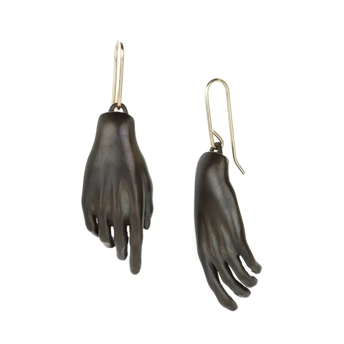 Earrings Gabriella Kiss Bronze Hand Drop Earrings