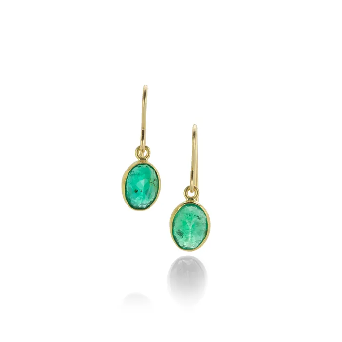 Earrings Maria Beaulieu Emerald Oval Earrings