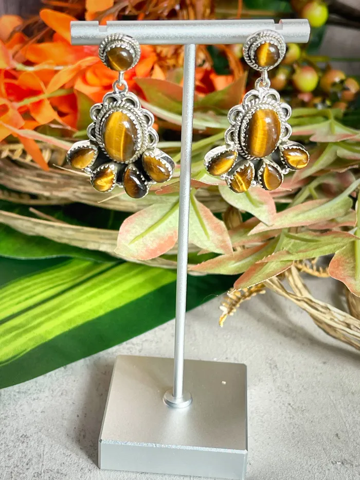 Earrings SophiaRene Boutique Sterling Silver Custom Stone Drop Earrings Earrings SophiaRene Boutique Sterling Silver Custom Stone Drop Earrings