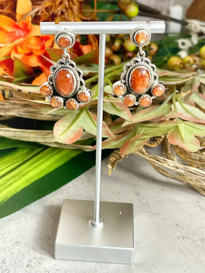 Earrings SophiaRene Boutique Sterling Silver Custom Stone Drop Earrings Earrings SophiaRene Boutique Sterling Silver Custom Stone Drop Earrings