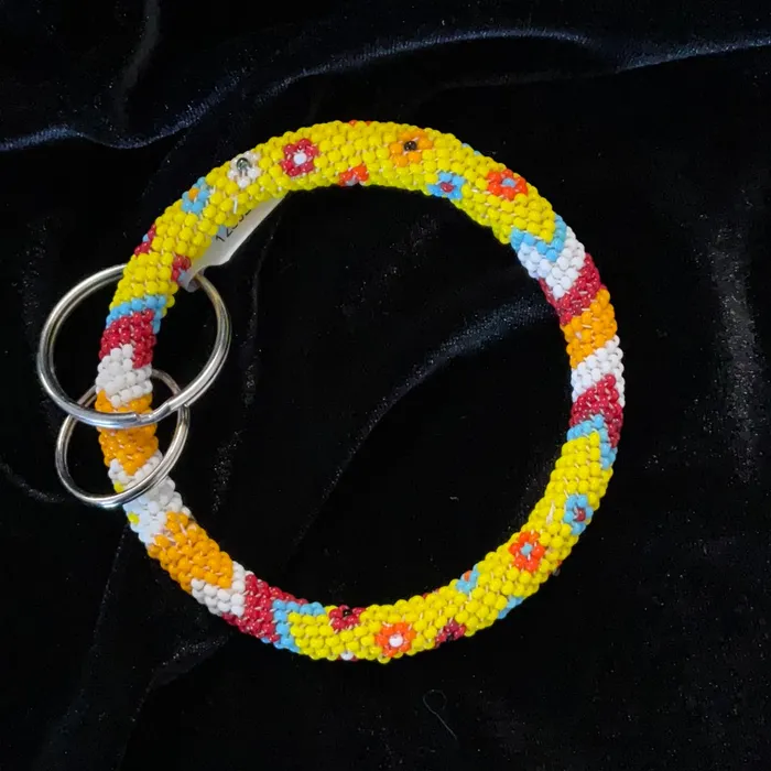 Elizabeth Wolfe Native Beaded Ring Keychains Rings