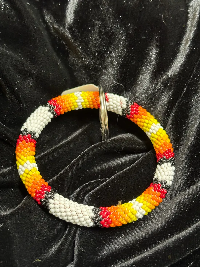 Elizabeth Wolfe Native Beaded Ring Keychains Rings