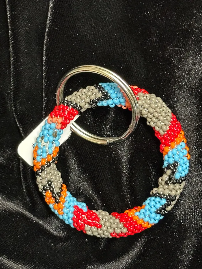 Elizabeth Wolfe Native Beaded Ring Keychains Rings