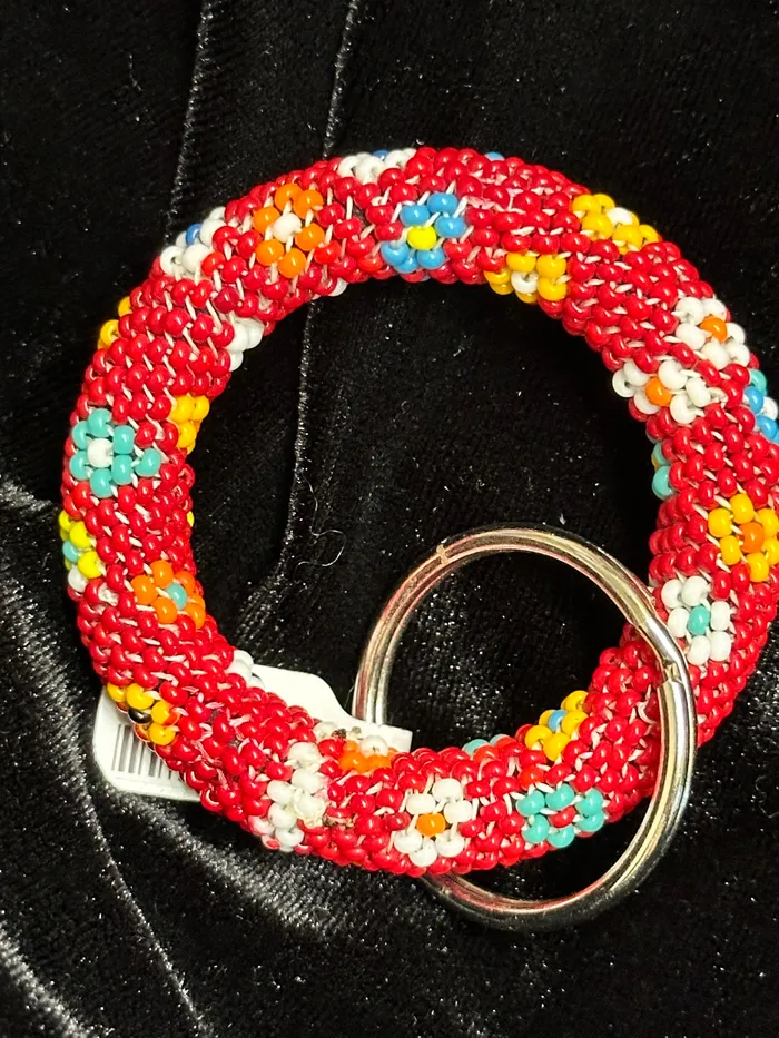 Elizabeth Wolfe Native Beaded Ring Keychains Rings
