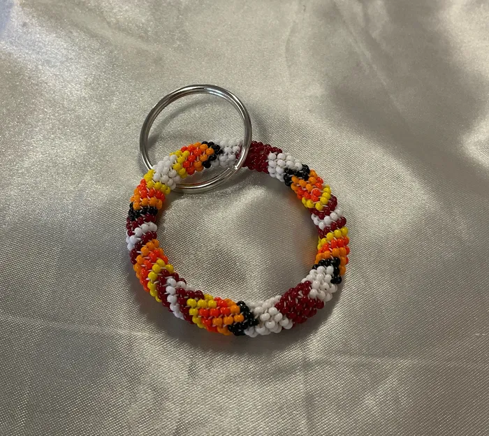 Elizabeth Wolfe Native Beaded Ring Keychains Rings
