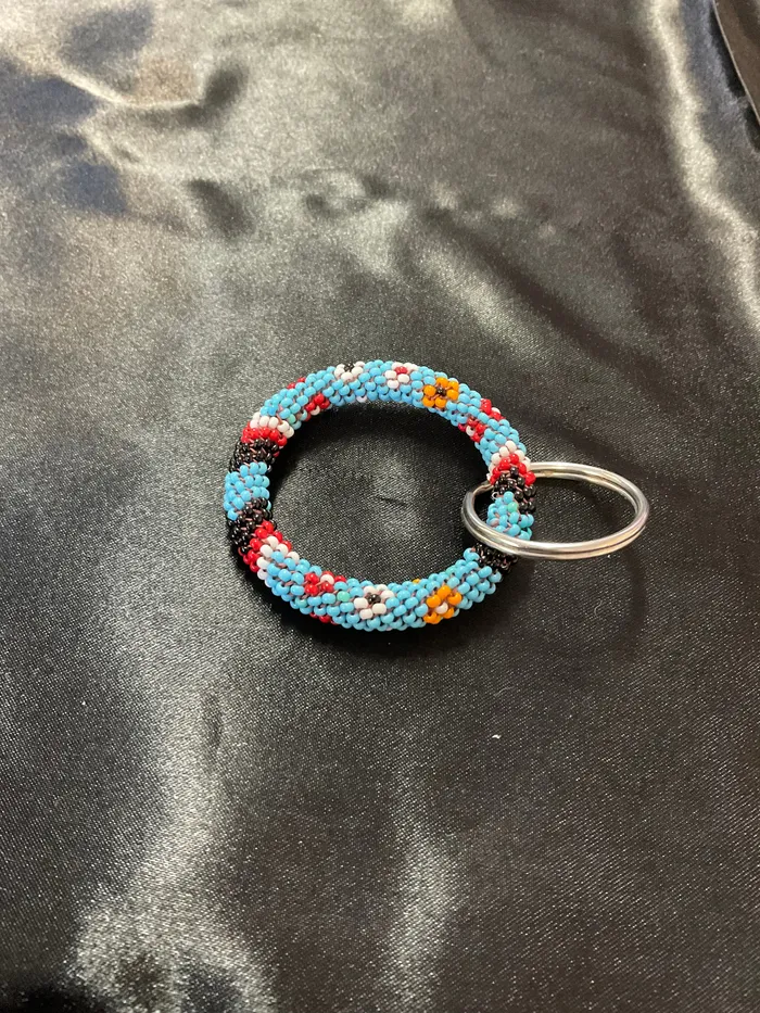 Elizabeth Wolfe Native Beaded Ring Keychains Rings