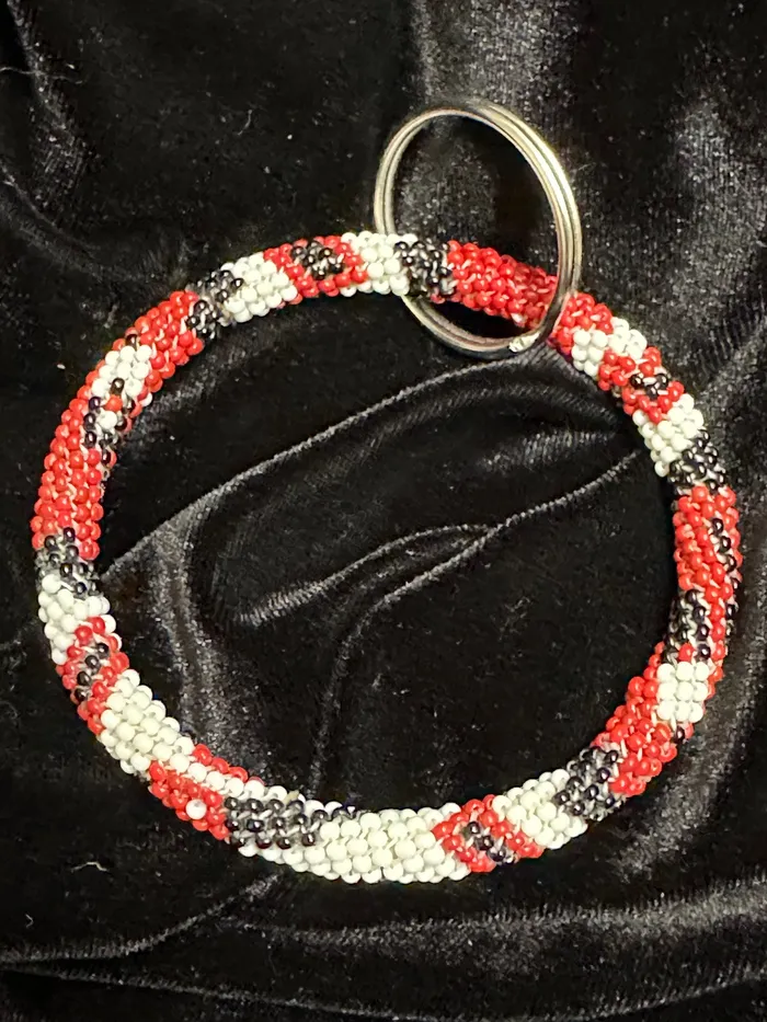 Elizabeth Wolfe Native Beaded Ring Keychains Rings