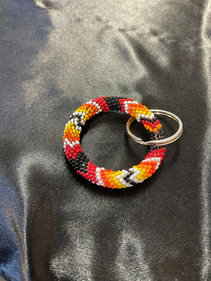 Elizabeth Wolfe Native Beaded Ring Keychains Rings