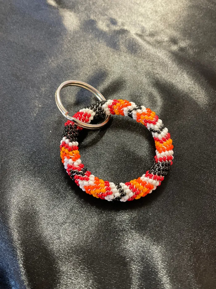 Elizabeth Wolfe Native Beaded Ring Keychains Rings