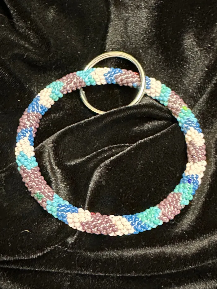 Elizabeth Wolfe Native Beaded Ring Keychains Rings