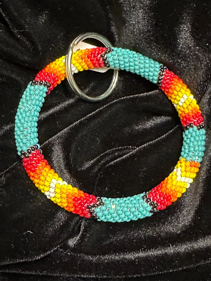 Elizabeth Wolfe Native Beaded Ring Keychains Rings
