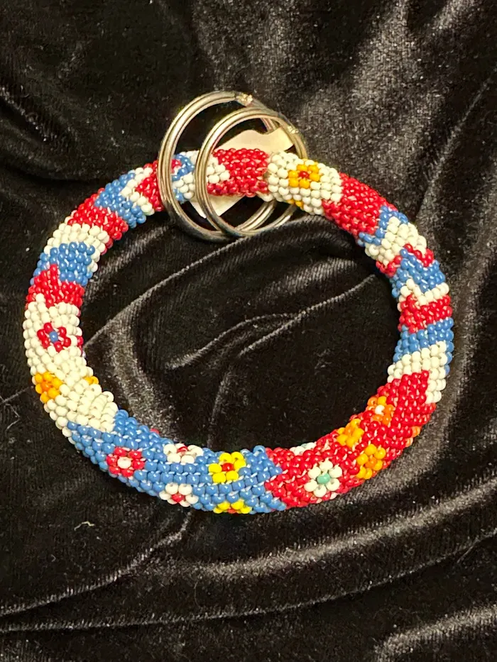Elizabeth Wolfe Native Beaded Ring Keychains Rings