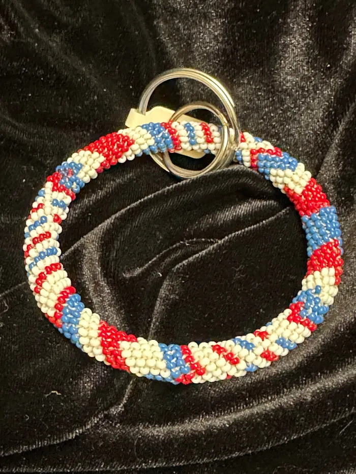 Elizabeth Wolfe Native Beaded Ring Keychains Rings