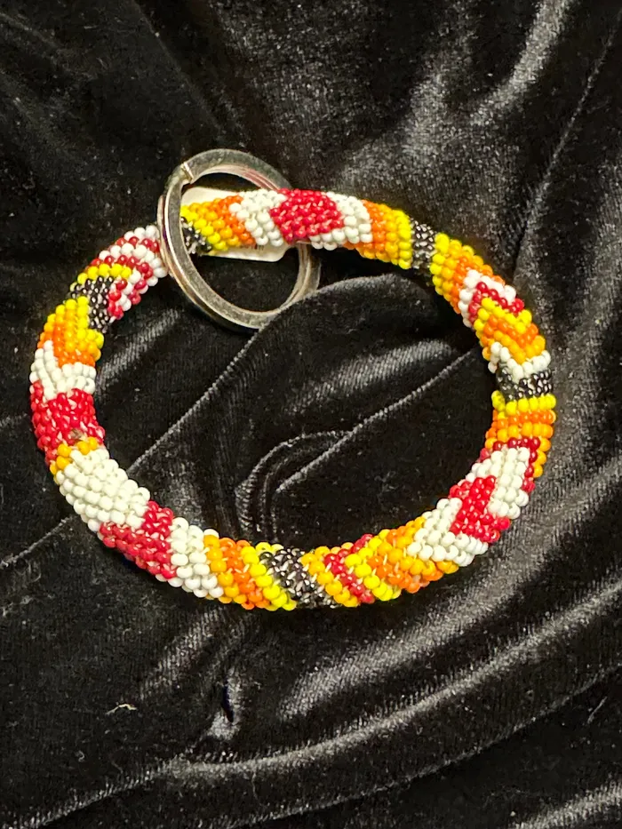 Elizabeth Wolfe Native Beaded Ring Keychains Rings