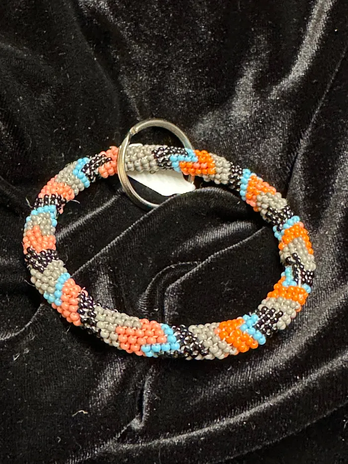 Elizabeth Wolfe Native Beaded Ring Keychains Rings