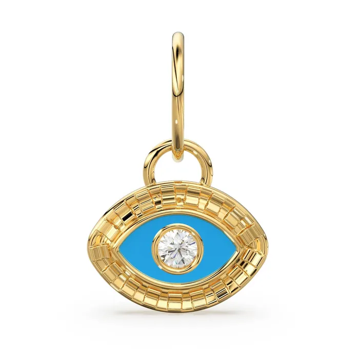 Evil Eye Enamel and Diamond14k 18k Solid Gold Charm Pendant Diamond Bead Enamel Charm Finding Solid Gold Charm 9mm Jalvi Co Charm Necklaces Evil Eye Enamel and Diamond14k 18k Solid Gold Charm Pendant Diamond Bead Enamel Charm Finding Solid Gold Charm 9mm Jalvi Co Charm Necklaces