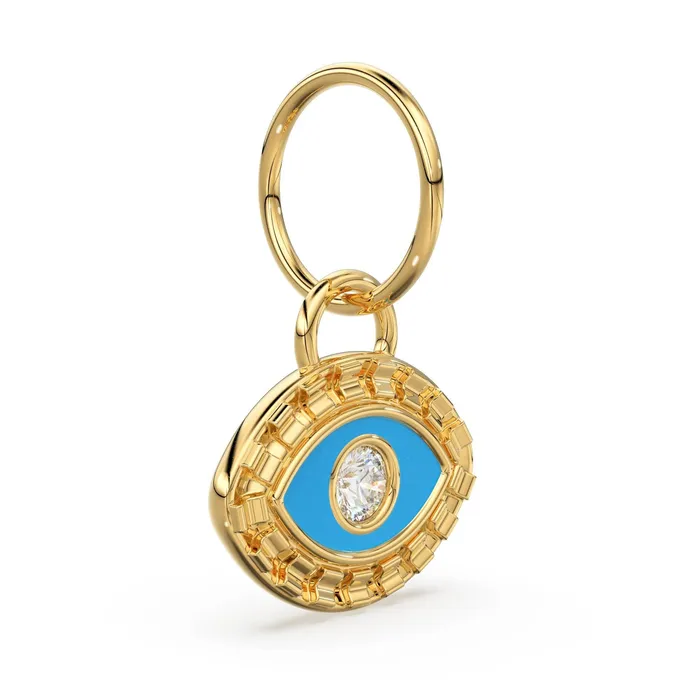 Evil Eye Enamel and Diamond14k 18k Solid Gold Charm Pendant Diamond Bead Enamel Charm Finding Solid Gold Charm 9mm Jalvi Co Charm Necklaces Evil Eye Enamel and Diamond14k 18k Solid Gold Charm Pendant Diamond Bead Enamel Charm Finding Solid Gold Charm 9mm Jalvi Co Charm Necklaces