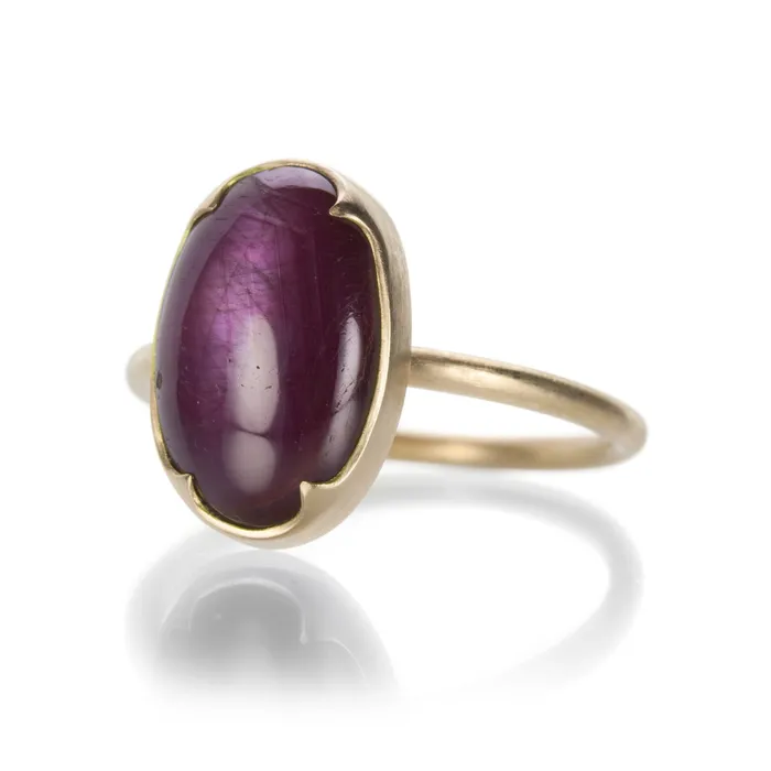 Gabriella Kiss Rings Oval Star Ruby Ring