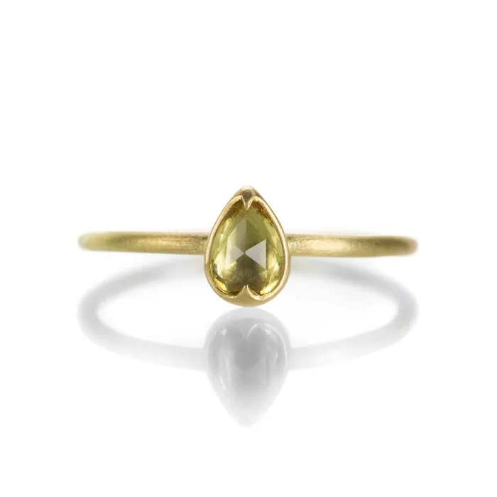 Gabriella Kiss Rings Yellow Rose Cut Sapphire Ring