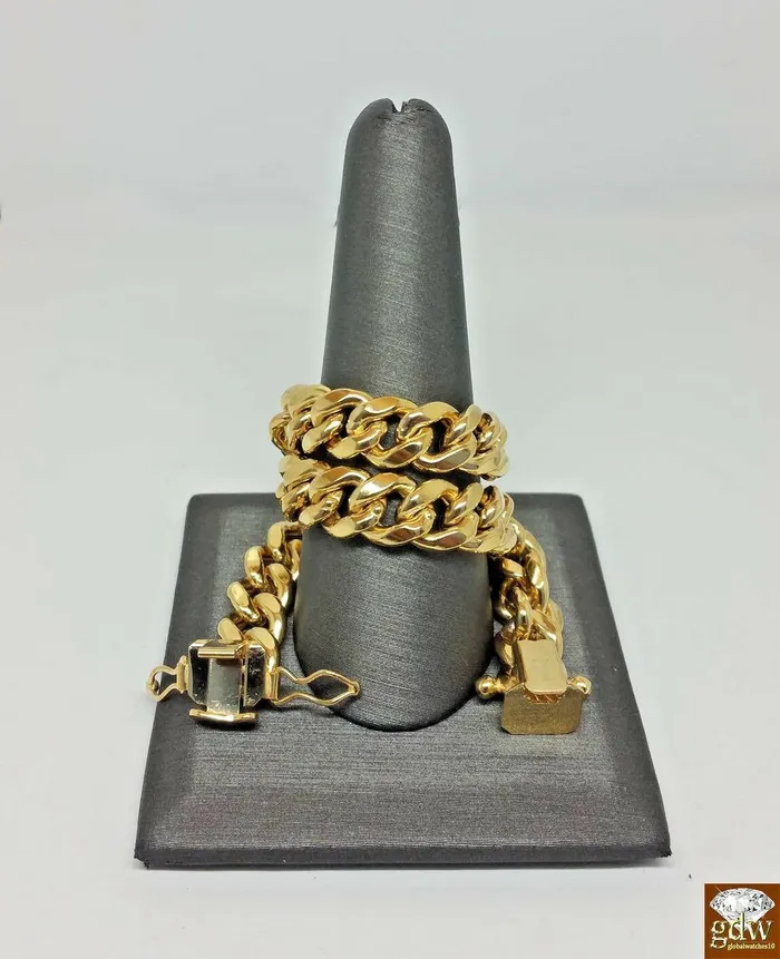 Globalwactches10 Bracelets 14k Gold Bracelet For Mens 71 mm Real Miami Cuban Bracelet 75 inch Real Gold Globalwactches10 Bracelets 14k Gold Bracelet For Mens 71 mm Real Miami Cuban Bracelet 75 inch Real Gold