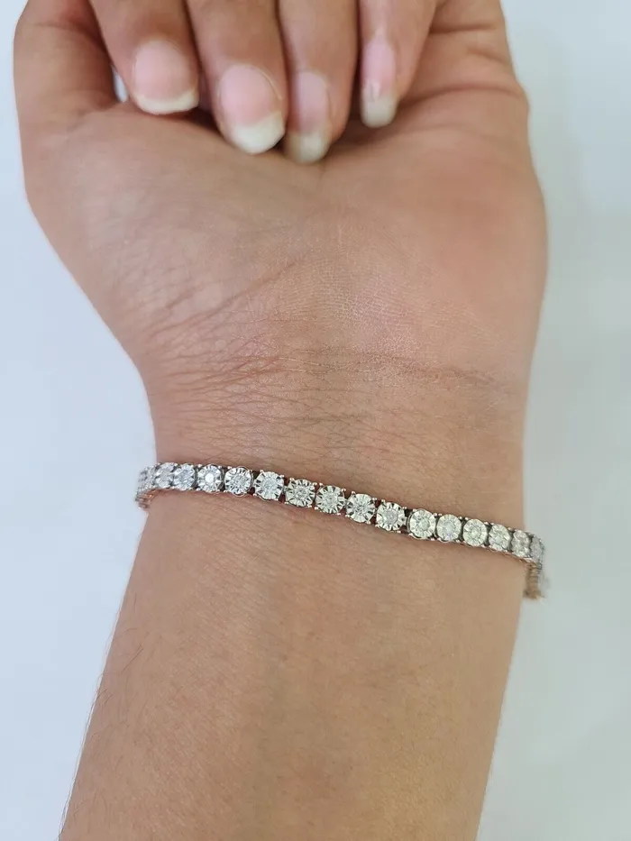 Gold and Diamond Bracelets 10K Rose Gold Diamond Bracelet Women Ladies 7 REAL Genuine Gold Gold and Diamond Bracelets 10K Rose Gold Diamond Bracelet Women Ladies 7 REAL Genuine Gold